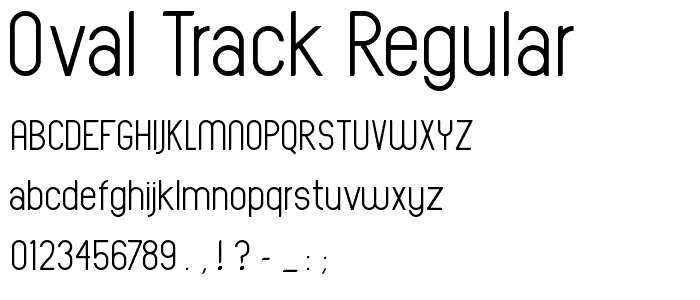 Oval Track Regular font